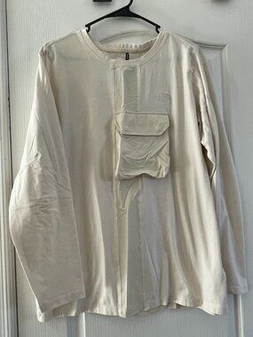 The North Face Men’s Long Sleeve Shirt Size XXL Cream Utility Pocket Outdoor